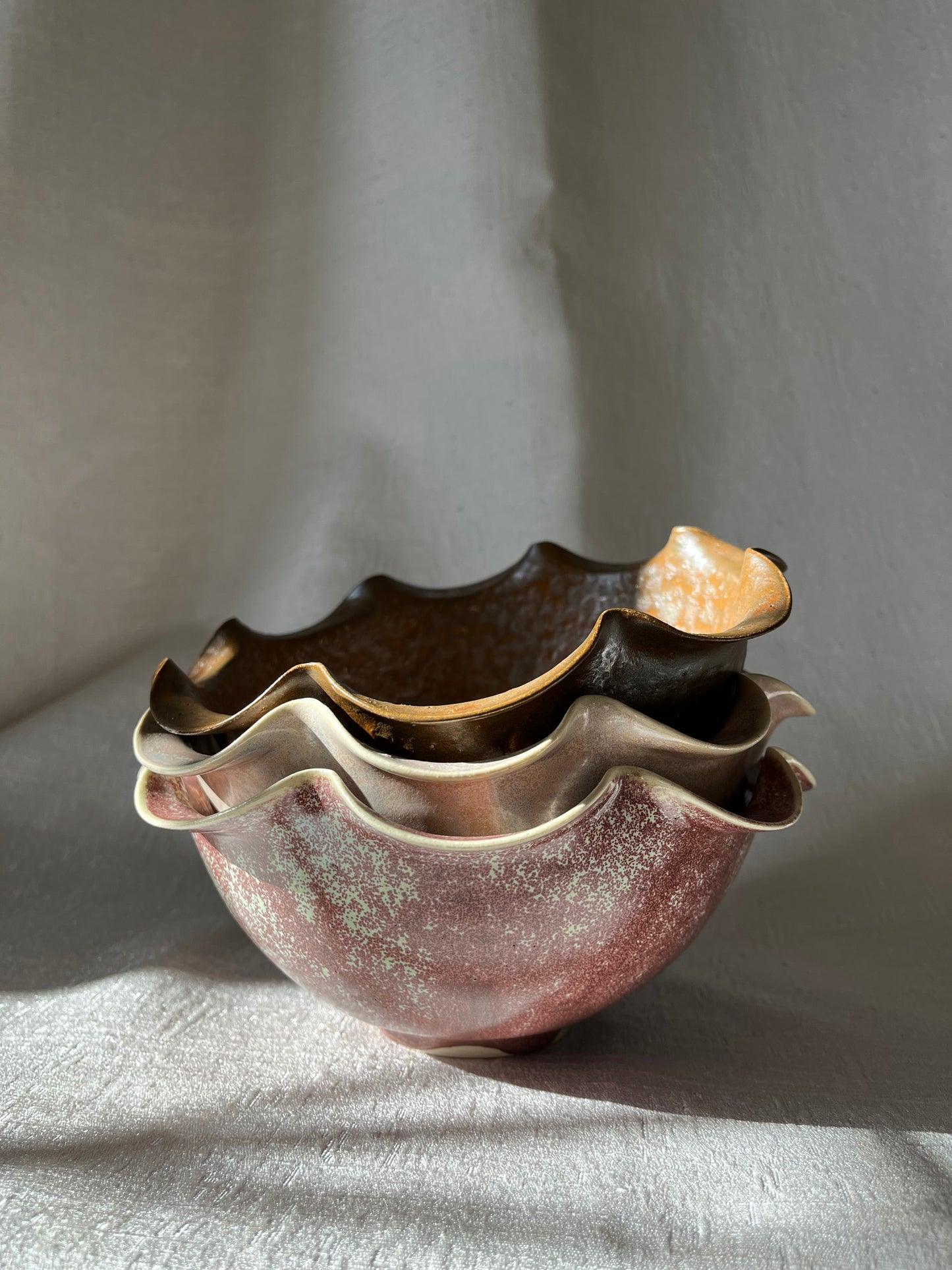 Midi Frilly Bowl - Plum