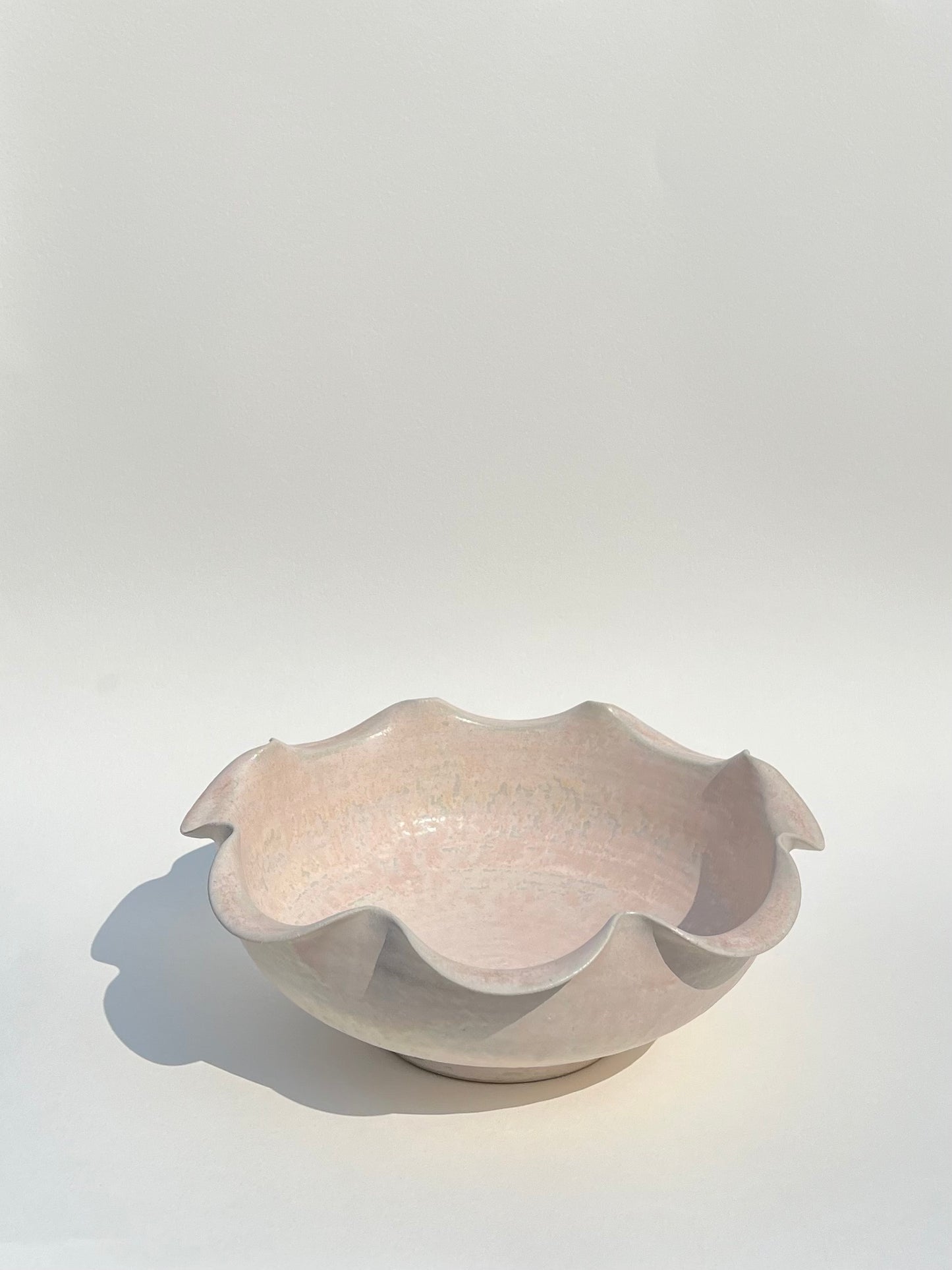 Large Frilly Bowl - Pearl