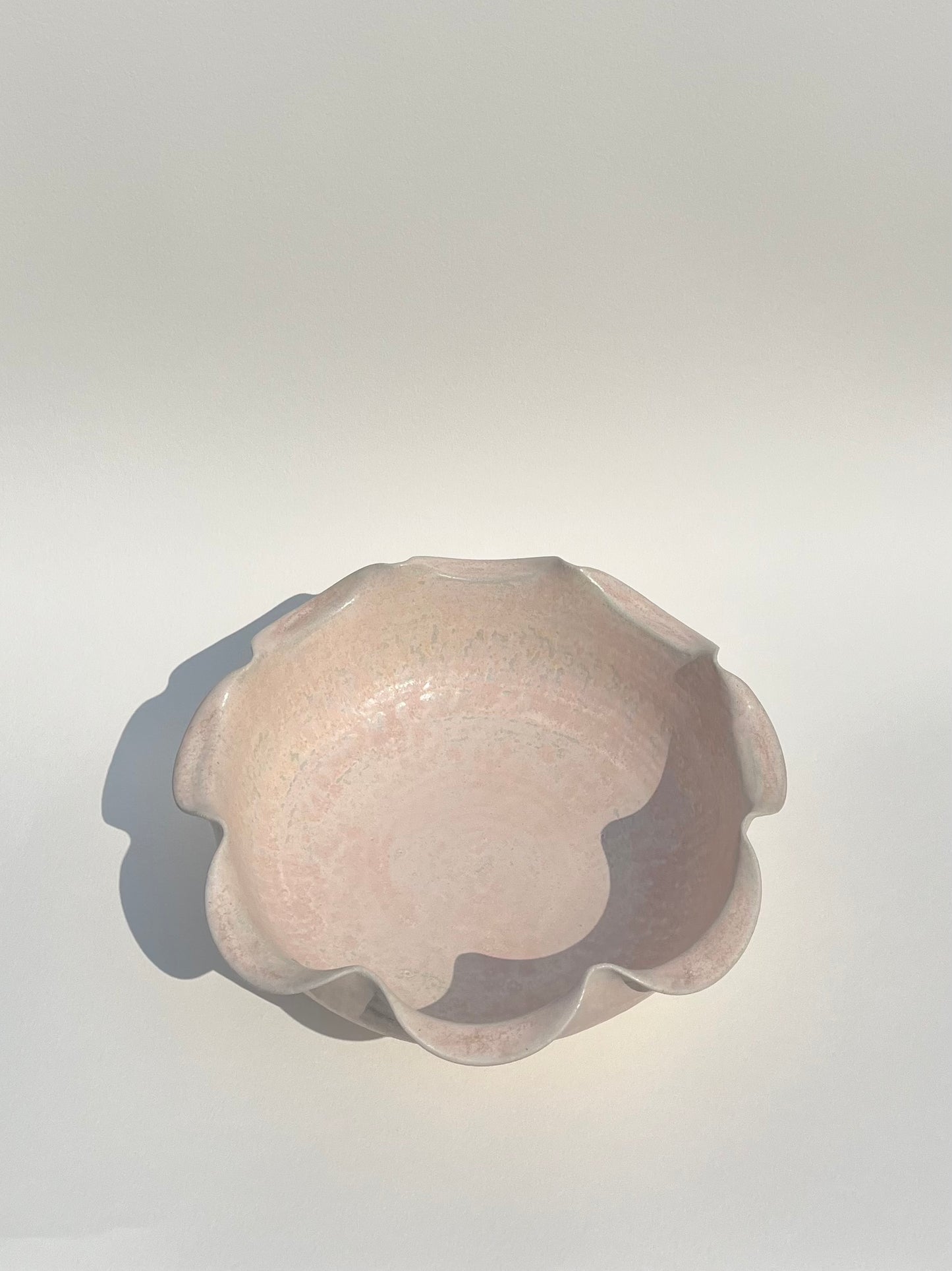 Large Frilly Bowl - Pearl