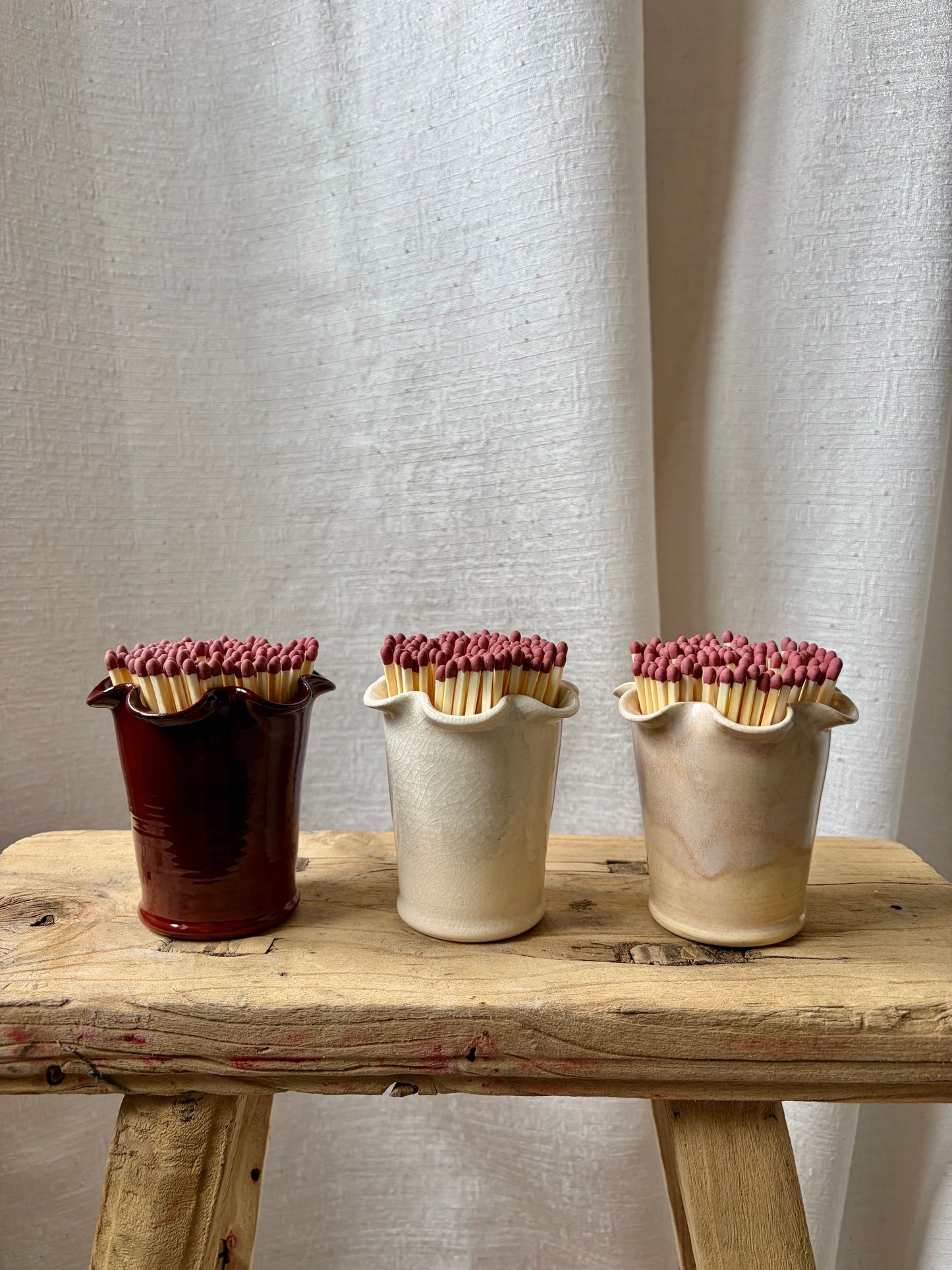 Frilly Matchstick/Miniature Plant Pot