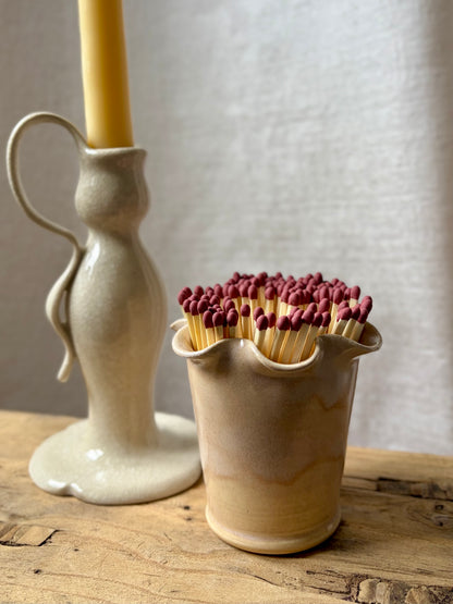 Frilly Matchstick/Miniature Plant Pot