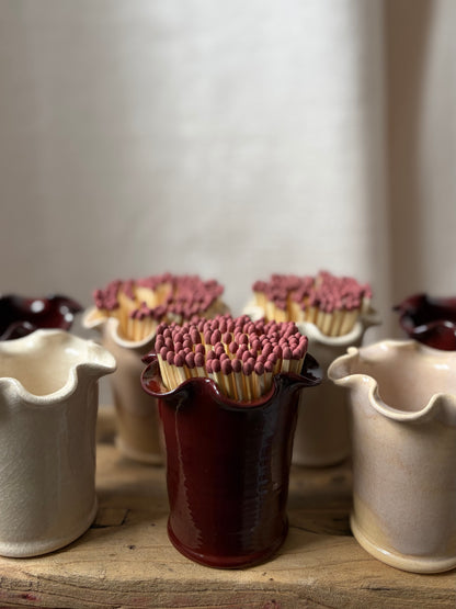 Frilly Matchstick/Miniature Plant Pot