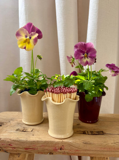 Frilly Matchstick/Miniature Plant Pot
