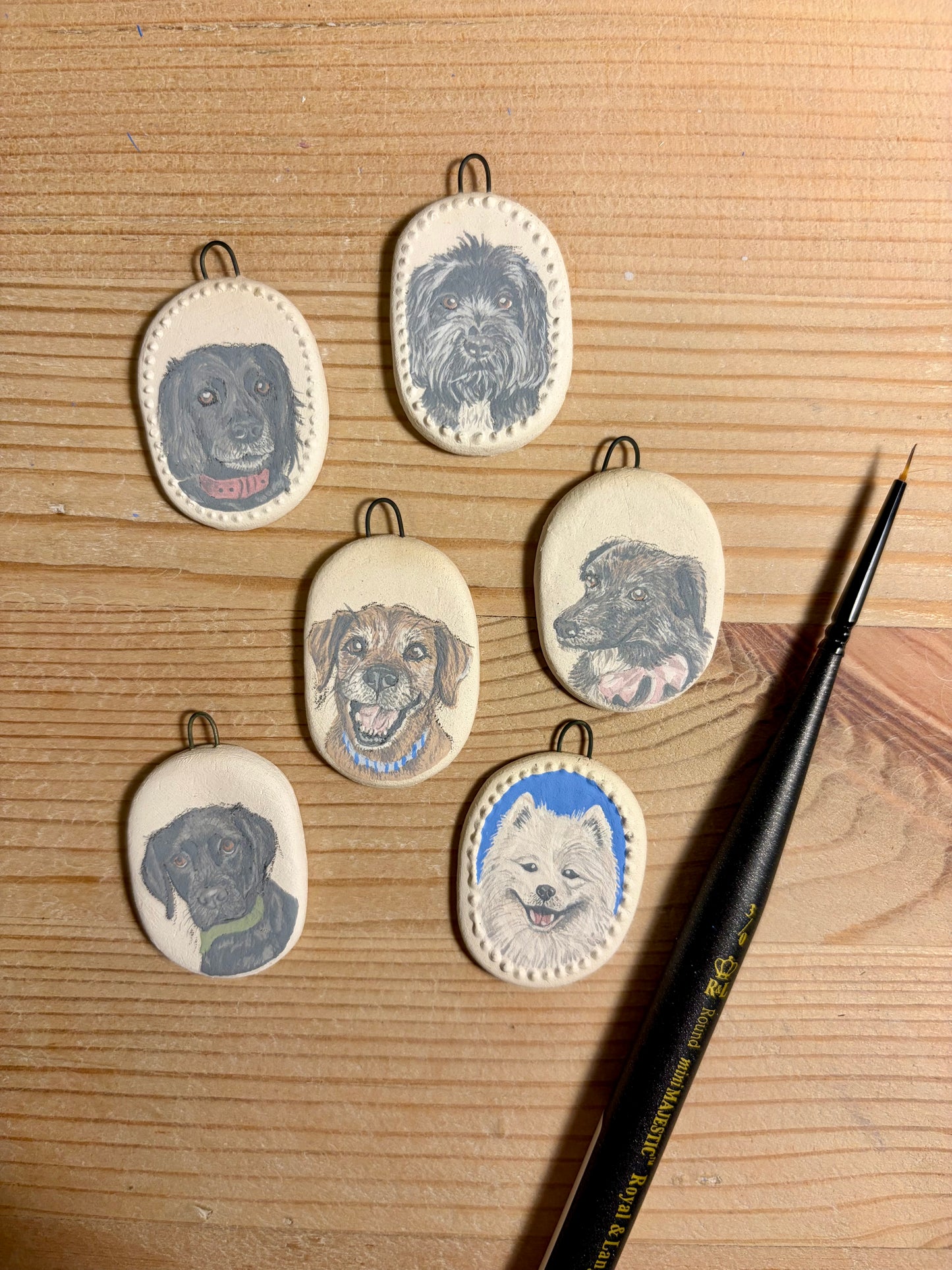 Custom Pet Portrait Miniatures ~ Pendant