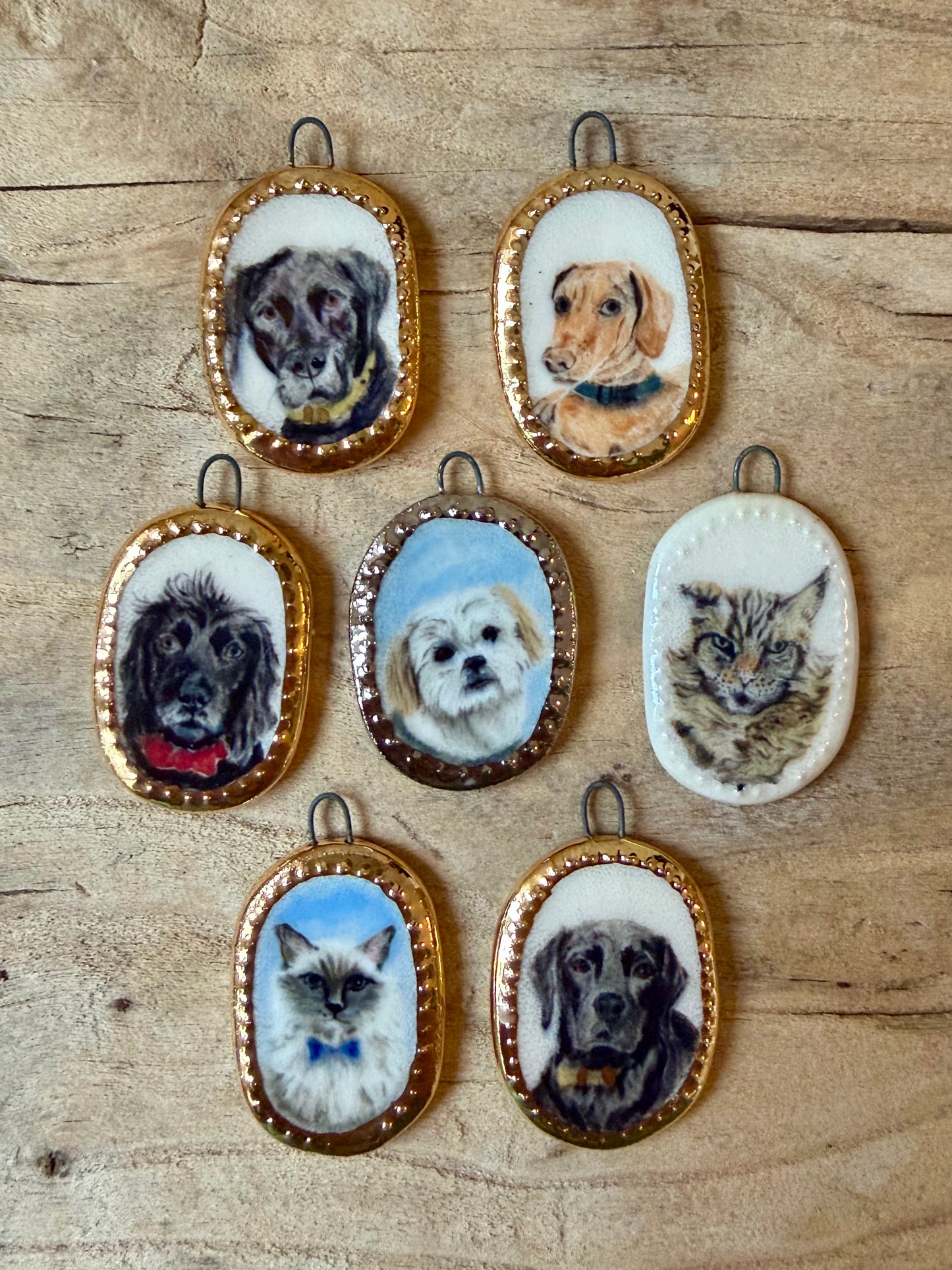 Custom Pet Portrait Miniatures ~ Pendant