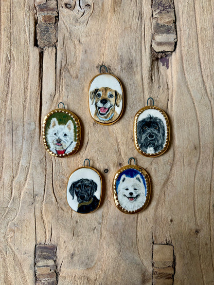 Custom Pet Portrait Miniatures ~ Pendant