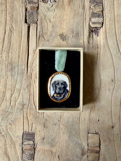 Custom Pet Portrait Miniatures ~ Pendant