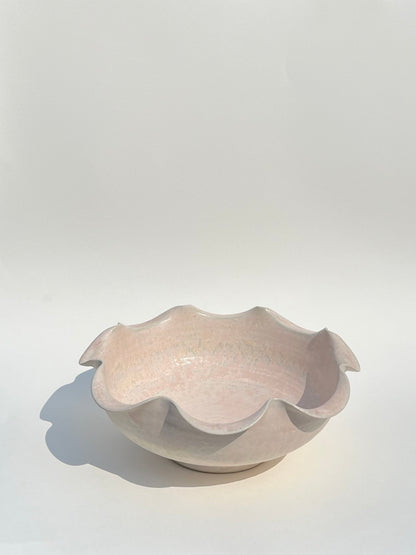 Large Frilly Bowl - Pearl