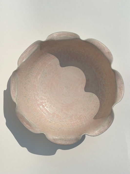 Large Frilly Bowl - Pearl